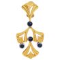 Buccellati Sapphire Vintage 18K Gold Dangle Drop Earrings