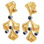 Buccellati Sapphire Vintage 18K Gold Dangle Drop Earrings