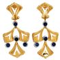 Buccellati Sapphire Vintage 18K Gold Dangle Drop Earrings