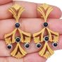 Buccellati Sapphire Vintage 18K Gold Dangle Drop Earrings