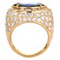  Burma No Heat Sapphire AGL Diamond 18k Gold  Marquise Ring