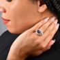  Burma No Heat Sapphire AGL Diamond 18k Gold  Marquise Ring