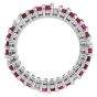 Estate Ruby Diamond  Platinum Eternity Band Ring