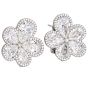 William Goldberg GIA 14.90cttw Diamond Orchid Flower Cluster Platinum Earrings
