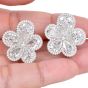 William Goldberg GIA 14.90cttw Diamond Orchid Flower Cluster Platinum Earrings