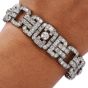 Antique 1930s Diamond Platinum Art Deco Link Bracele