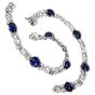 GIA Diamond Burma Sapphire Platinum Bracelet Necklace Set-Dover Jewelry