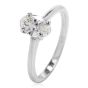 GIA Certified Classic 1.01 Oval Cut Diamond White Gold Solitaire Engagement Ring