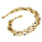Marco Bicego Paradise Citrine Tourmaline 18K Yellow Gold Three Strand Bead Necklace