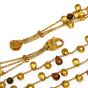 Marco Bicego Paradise Citrine Tourmaline 18K Yellow Gold Three Strand Bead Necklace