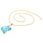 Estate 125.00cts Carved Aquamarine Diamond  Gold Pendant Necklace|Dover Jewelry|