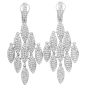 Estate 7.29ct Diamond White Gold Dangle Drop Chandelier Earrings
