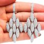 Estate 7.29ct Diamond White Gold Dangle Drop Chandelier Earrings