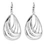 Modern 3.79 Carats Diamond White Gold Crossover Dangle Earrings