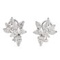 Estate 6.20cts Pear Marquies Cluster Diamond Platinum Earring