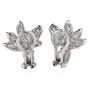 Estate 6.20cts Pear Marquies Cluster Diamond Platinum Earring