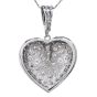 Estate 7.50cts  Diamond Heart 18K White Gold Heart Cluster Pendant