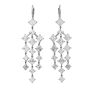 Estate 6.85ct. Asscher-Cut Diamond Gold Dangle Chandelier Drop Earrings