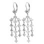 Estate 6.85ct. Asscher-Cut Diamond Gold Dangle Chandelier Drop Earrings
