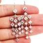 Estate 6.85ct. Asscher-Cut Diamond Gold Dangle Chandelier Drop Earrings