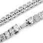 17.71ct Oval Cut Diamond 18K Gold Line Tennis Link Bracelet