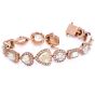 19.59 Carats Fancy Diamond 18K Gold Halo Multi-Shaped Link Unique Bracelet