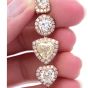 19.59 Carats Fancy Diamond 18K Gold Halo Multi-Shaped Link Unique Bracelet