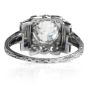 Vintage 1.61ct European Cut Diamond Sapphire Platinum Vintage Engagement Ring