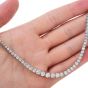 Vintage Classic 17.65cts Diamond Riviera 18k Gold Necklace