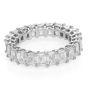 Oval 4.60cts Diamond Platinum Eternity Band Ring Size 5.4