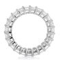Oval 4.60cts Diamond Platinum Eternity Band Ring Size 5.4