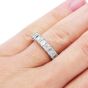 Oval 4.60cts Diamond Platinum Eternity Band Ring Size 5.4