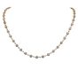 Stella J. Designer 8.30cts Diamond 18K Rose Gold 21" Halo Link Necklace 