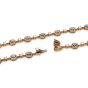 Stella J. Designer 8.30cts Diamond 18K Rose Gold 21" Halo Link Necklace 