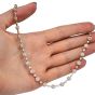Stella J. Designer 8.30cts Diamond 18K Rose Gold 21" Halo Link Necklace 