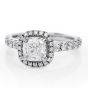 Cartier GIA Certified F VVS Cushion Diamond Platinum Halo Engagement Ring