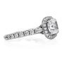 Cartier GIA Certified F VVS Cushion Diamond Platinum Halo Engagement Ring