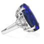  11.52cts GIA Black opal Diamond Platinum Halo Cocktail Ring