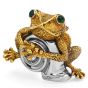 Lindsay & Co. Vintage Emerald Platinum 18K Gold Frog Brooch Pin