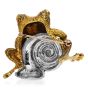 Lindsay & Co. Vintage Emerald Platinum 18K Gold Frog Brooch Pin