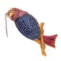 Vintage Diamond Blue Pink Sapphire 18K Gold Song Bird Brooch Pin