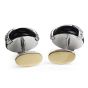 Patek Phillipe Diamond Onyx 18K Gold Retro Round Large Cufflinks 