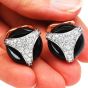 Patek Phillipe Diamond Onyx 18K Gold Retro Round Large Cufflinks 