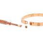 Cartier Love Diamond 18K Rose Gold Bangle Bracelet