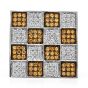 Adamas Milano Italian Brown Diamond 18K White Gold Pave Checkered Cocktail Ring