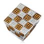 Adamas Milano Italian Brown Diamond 18K White Gold Pave Checkered Cocktail Ring