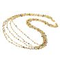 Marco Bicego Paradise Collection 18K Yellow Gold Multicolor Gemstone Five Row Chain Necklace