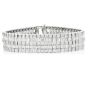 Modern 16.72cts Diamond Platinum Double Line Wide Link Bracelet