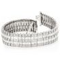 Modern 16.72cts Diamond Platinum Double Line Wide Link Bracelet