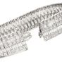 Modern 16.72cts Diamond Platinum Double Line Wide Link Bracelet